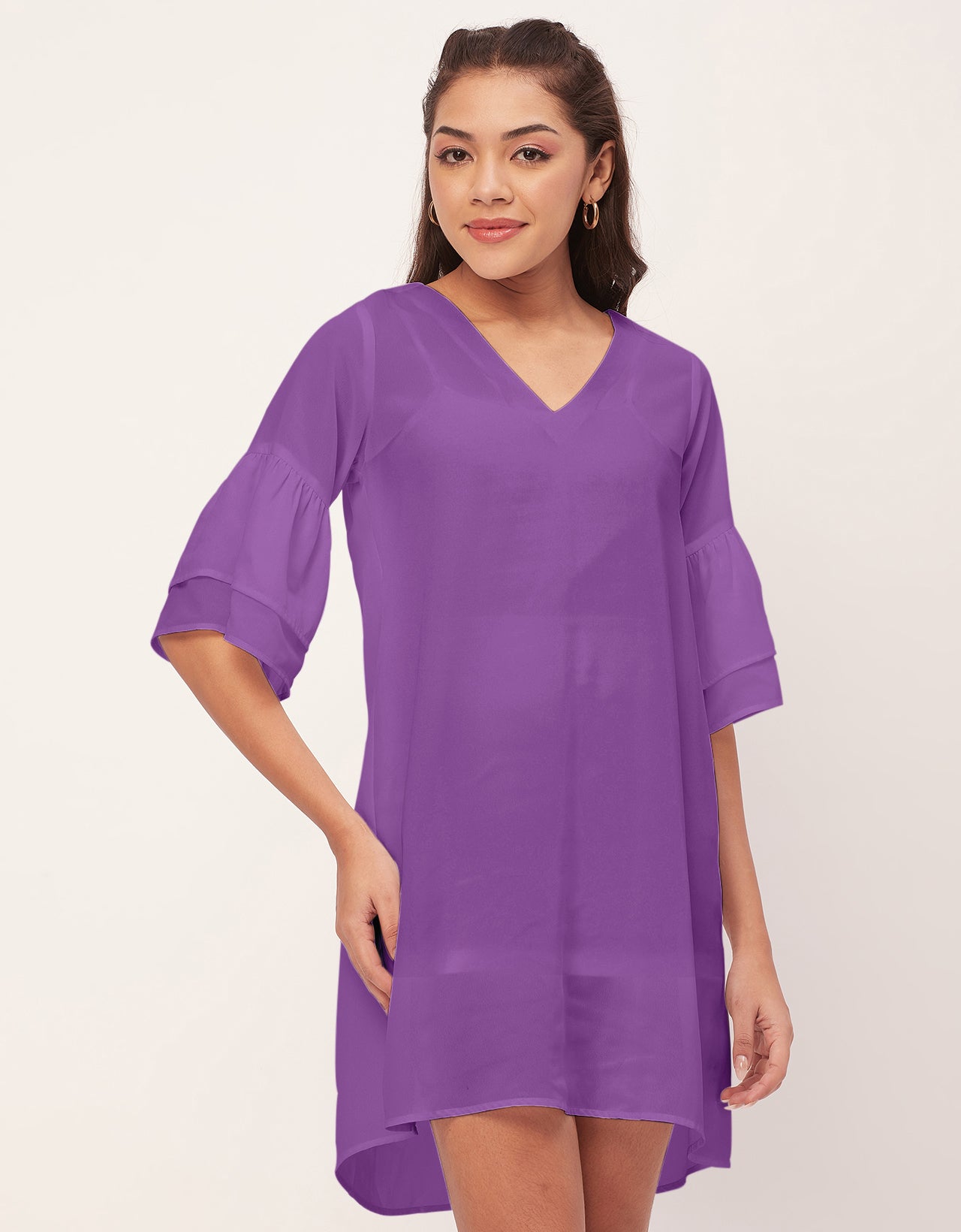 Tiered Bell Sleeve Dress