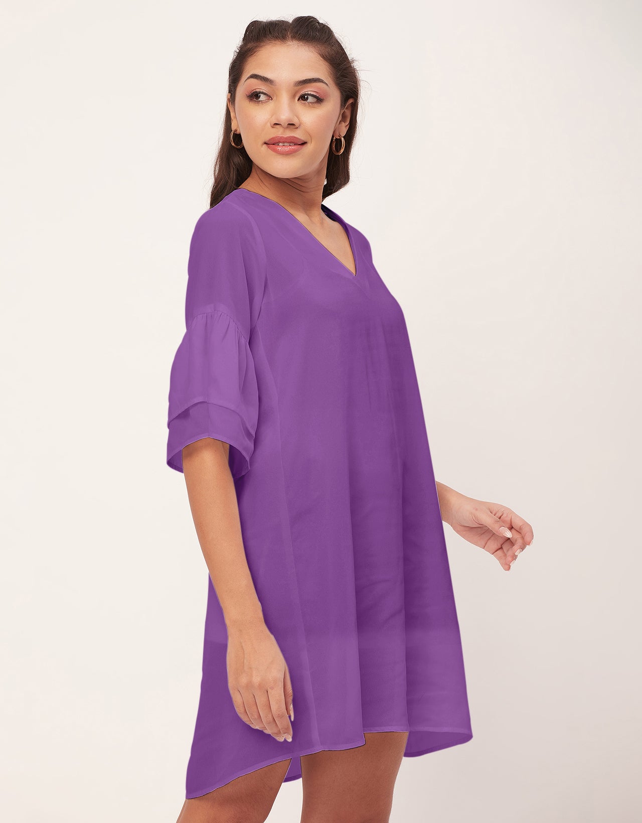Tiered Bell Sleeve Dress