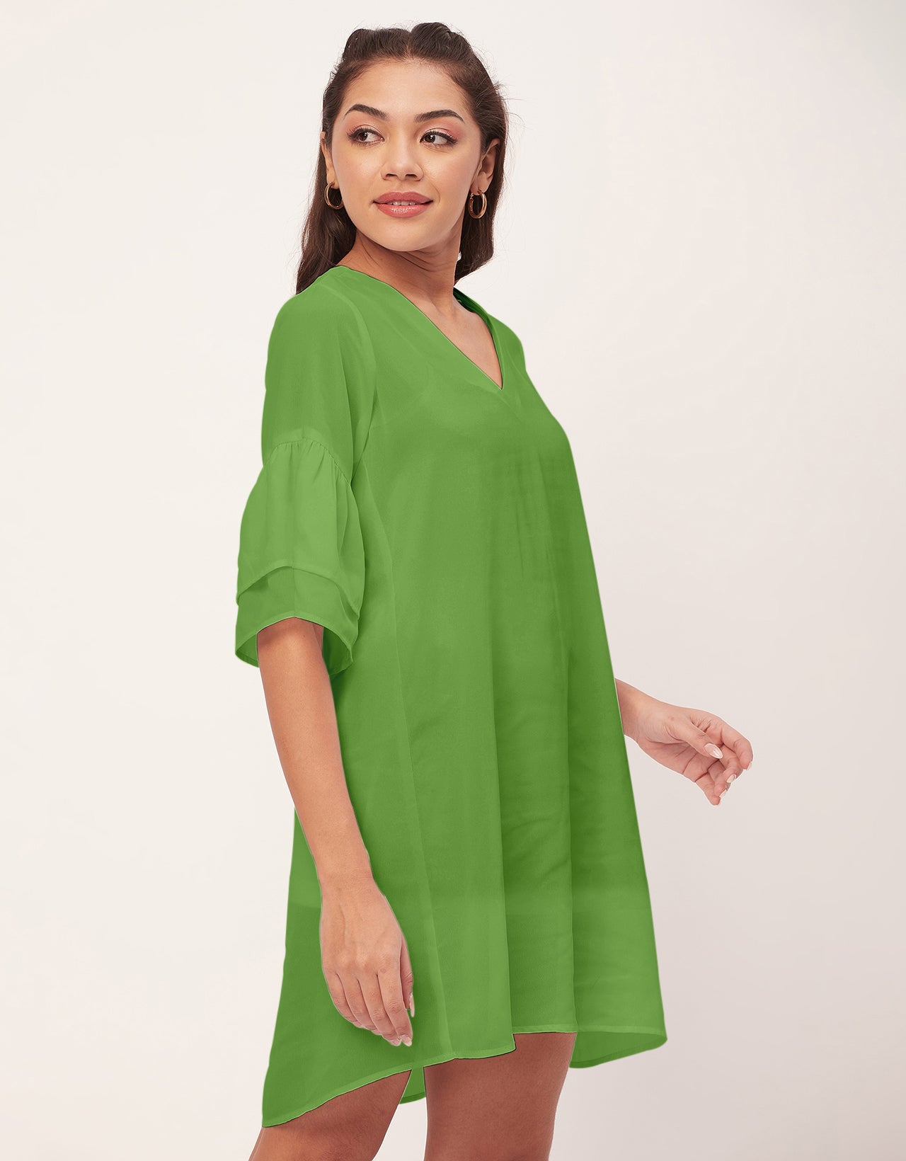 Tiered Bell Sleeve Dress