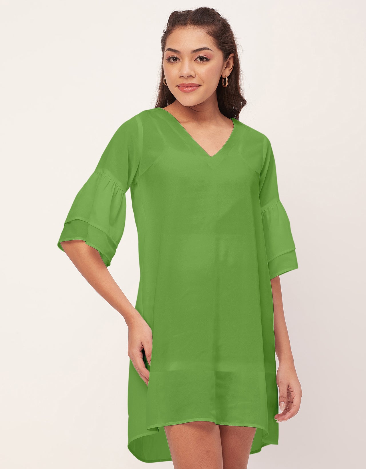 Tiered Bell Sleeve Dress