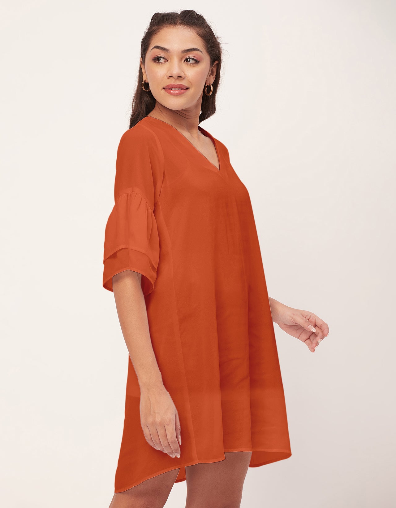 Tiered Bell Sleeve Dress