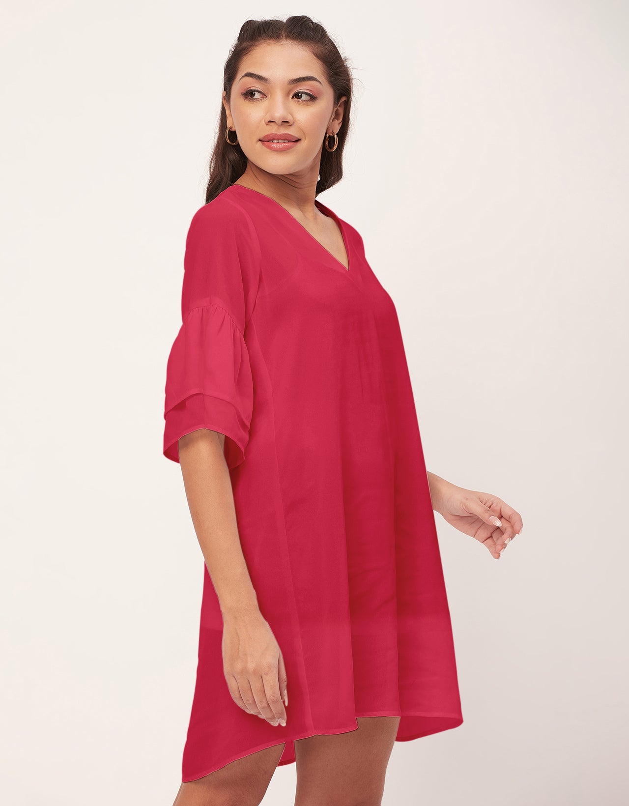 Tiered Bell Sleeve Dress