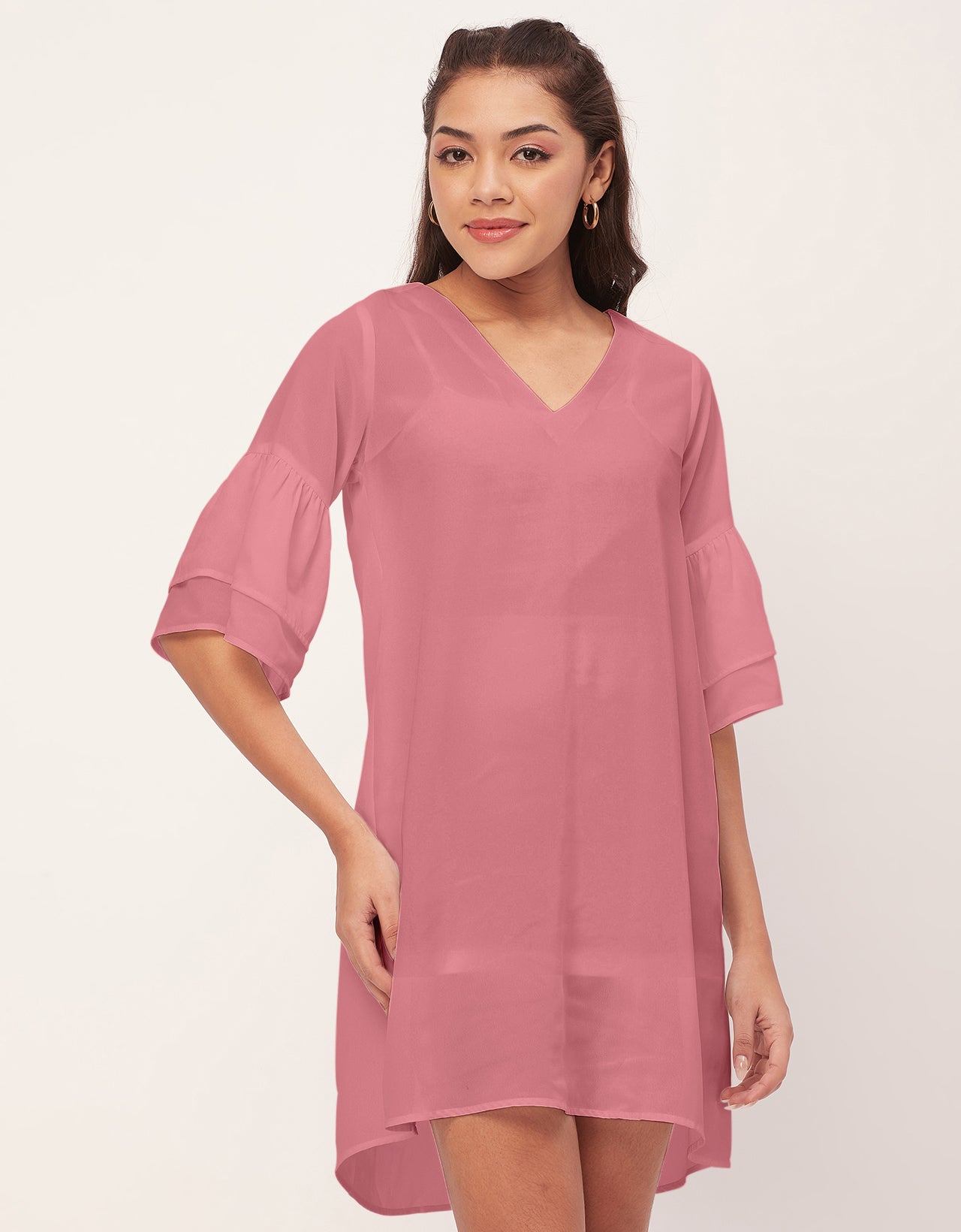 Tiered Bell Sleeve Dress