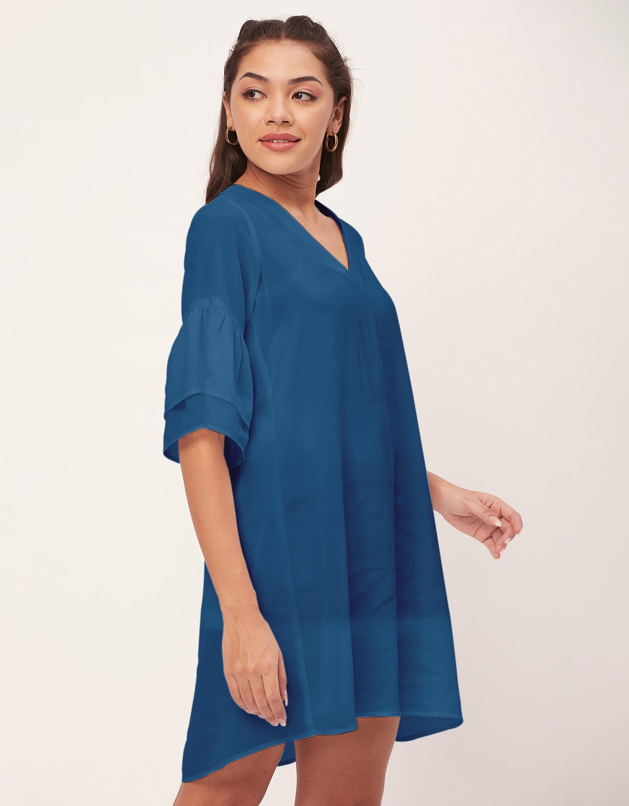Tiered Bell Sleeve Dress