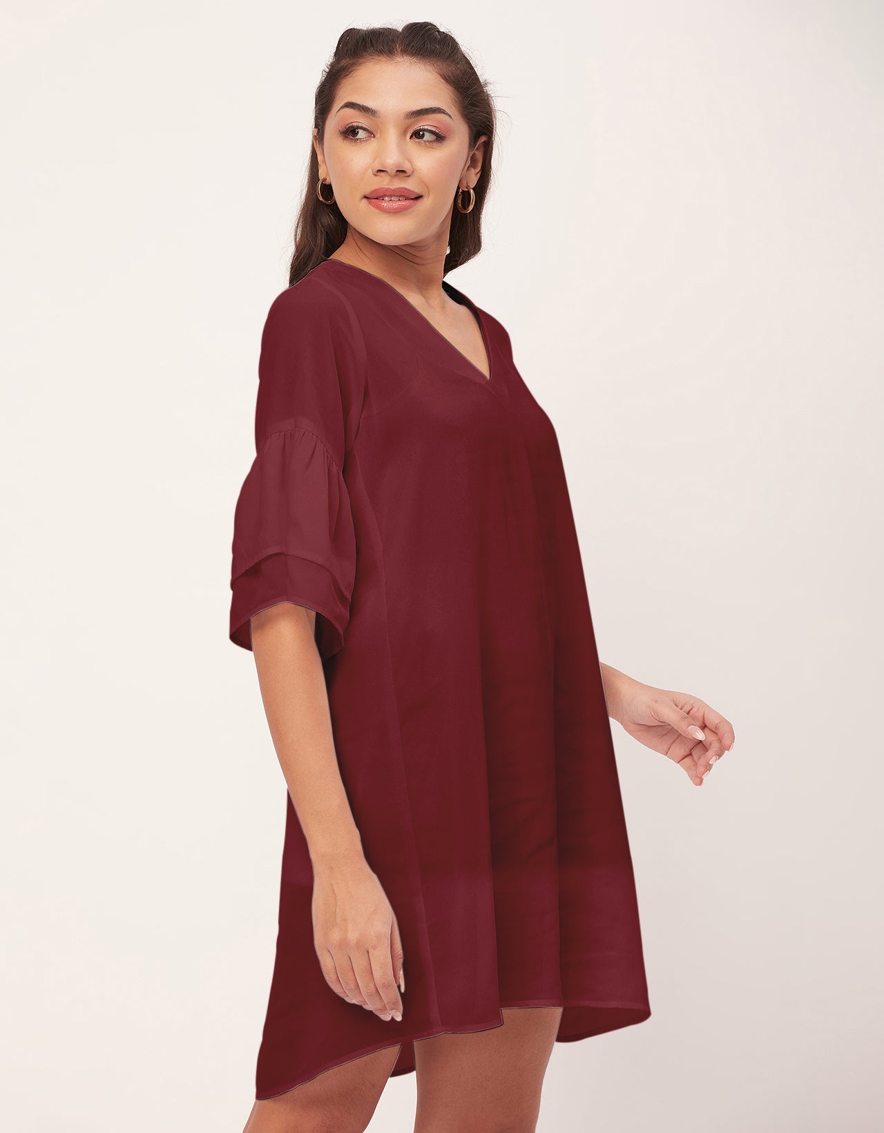 Tiered Bell Sleeve Dress