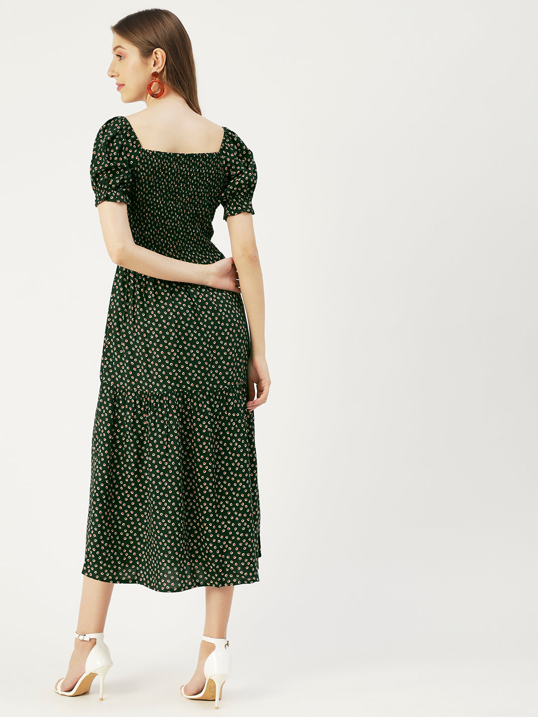 Viscose Rayon Square Neck Dress