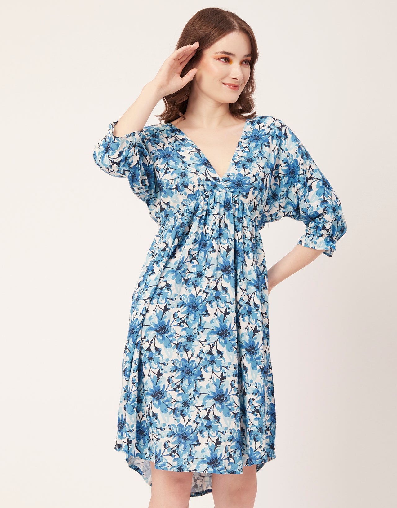 Quarter Sleeves Short Dress