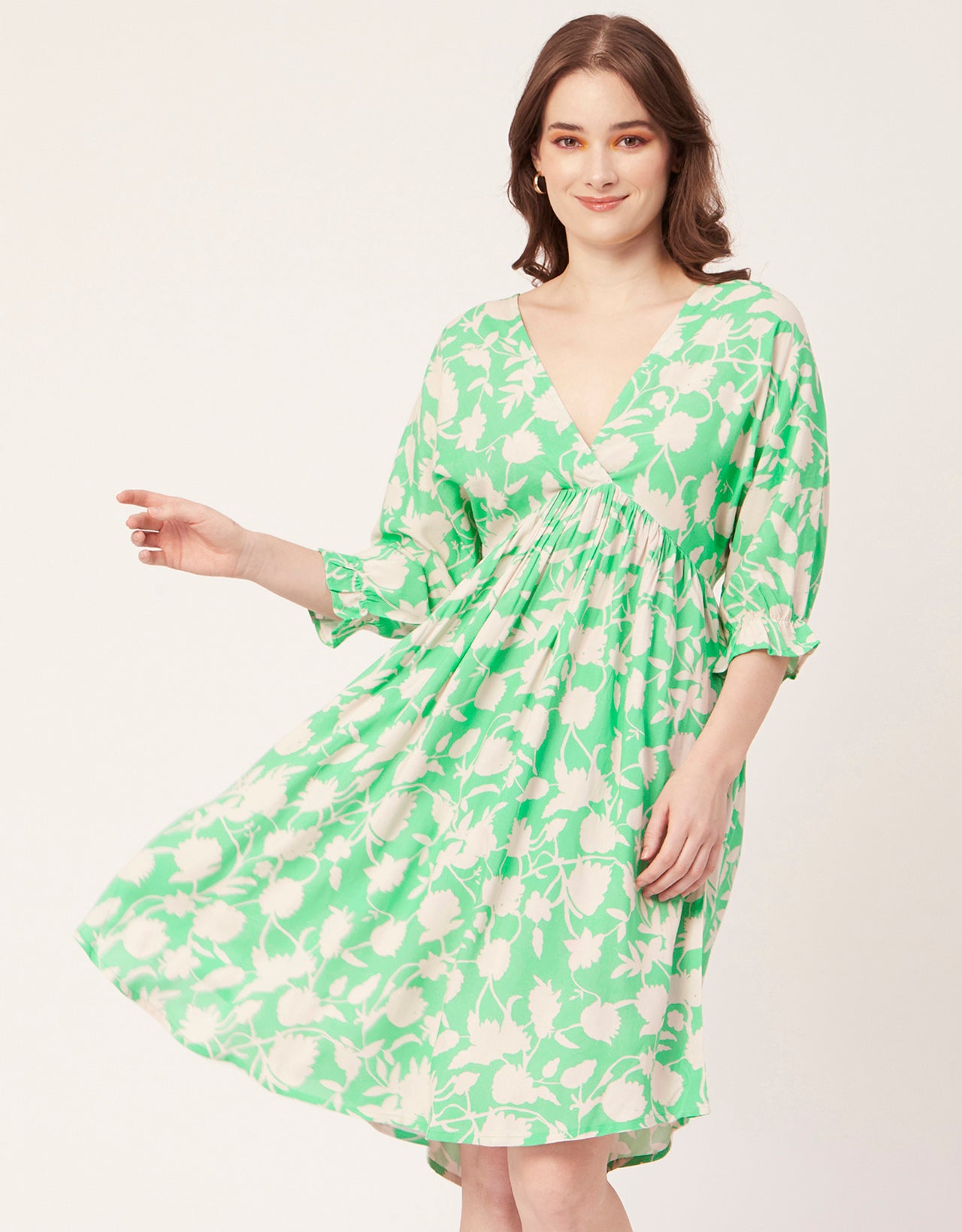 Quarter Sleeves Short Dress