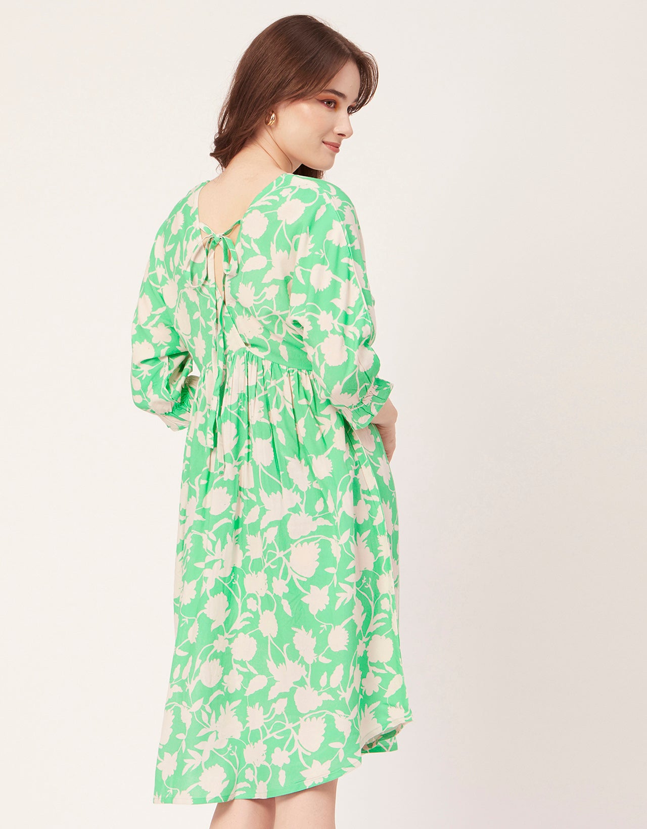 Quarter Sleeves Short Dress