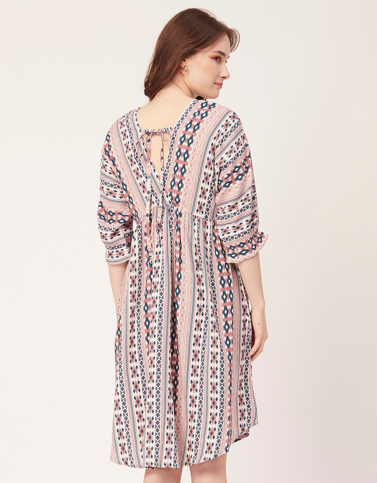 Quarter Sleeves Short Dress