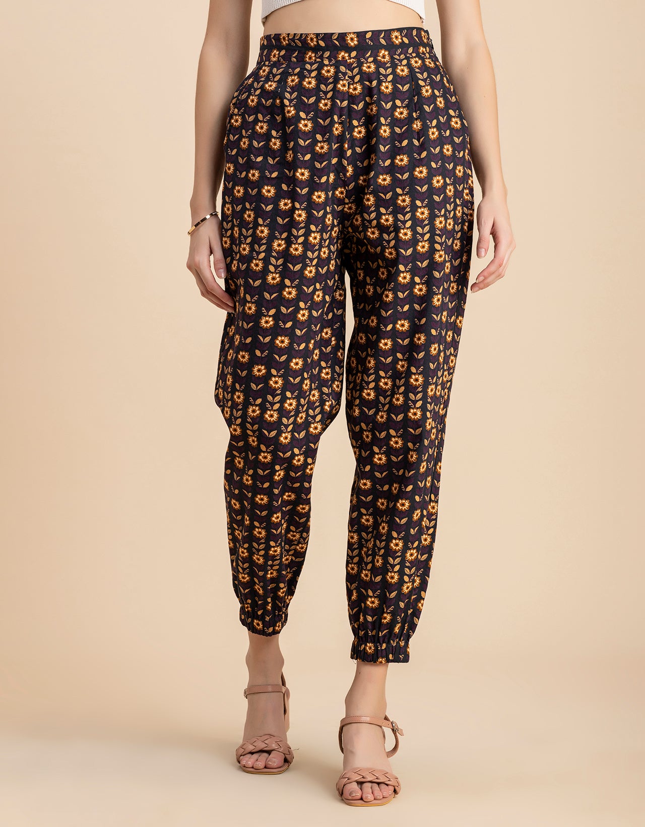 Printed Boho Pajama Pants, Cotton