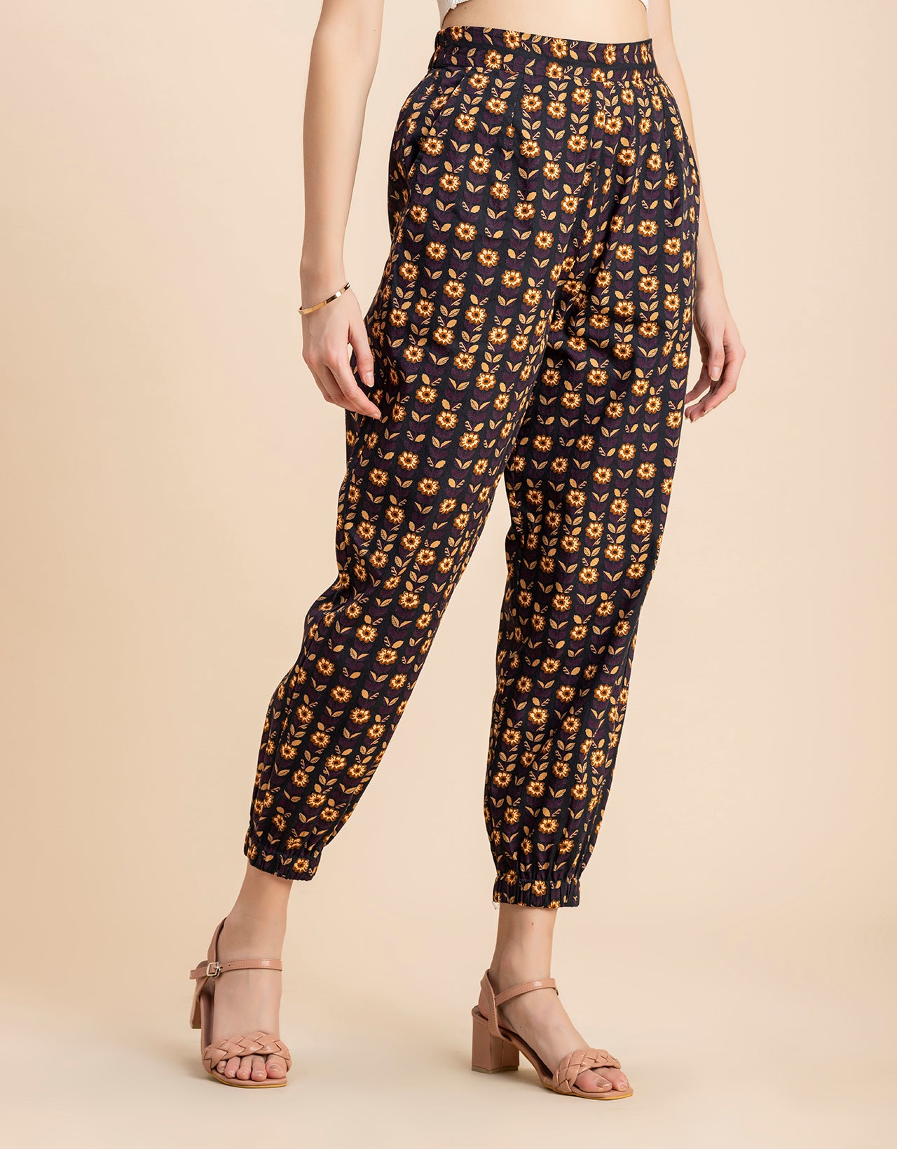 Printed Boho Pajama Pants, Cotton