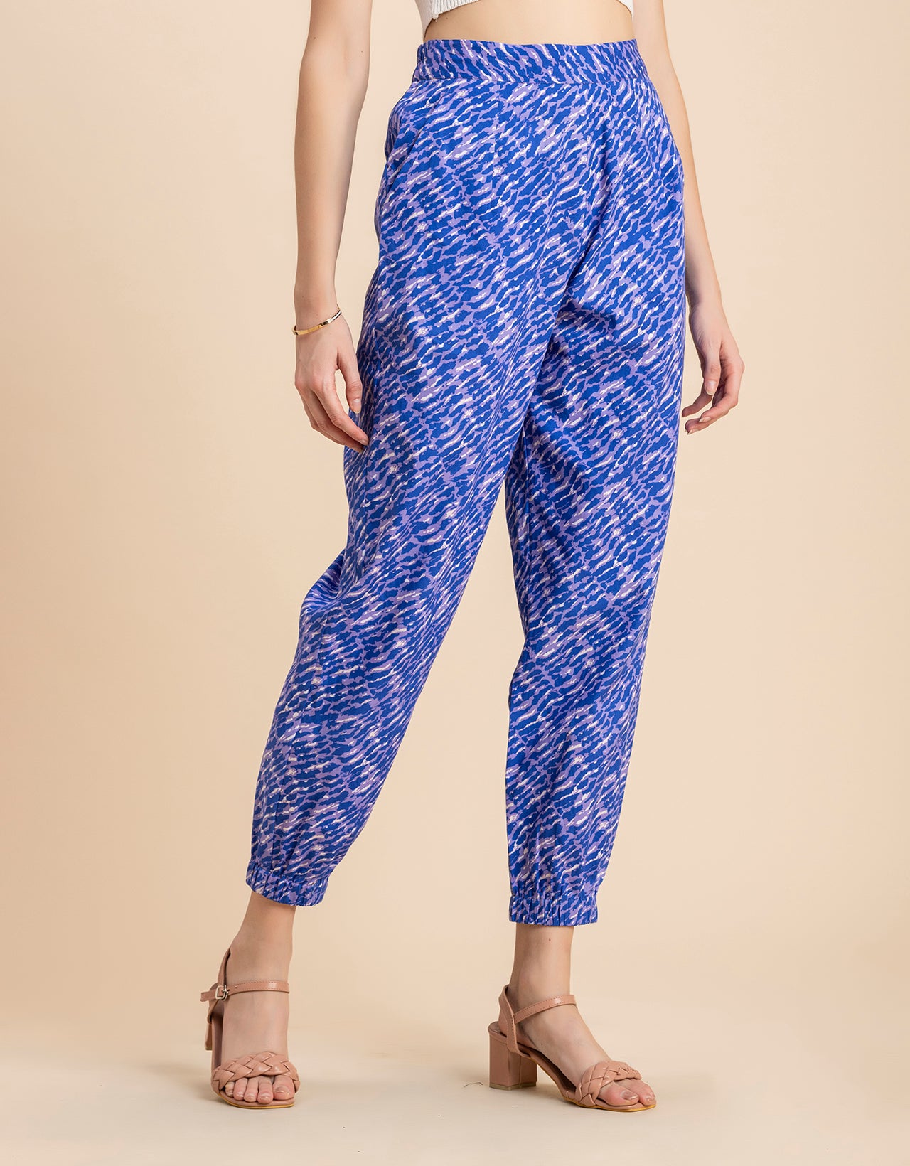 Printed Boho Pajama Pants, Cotton