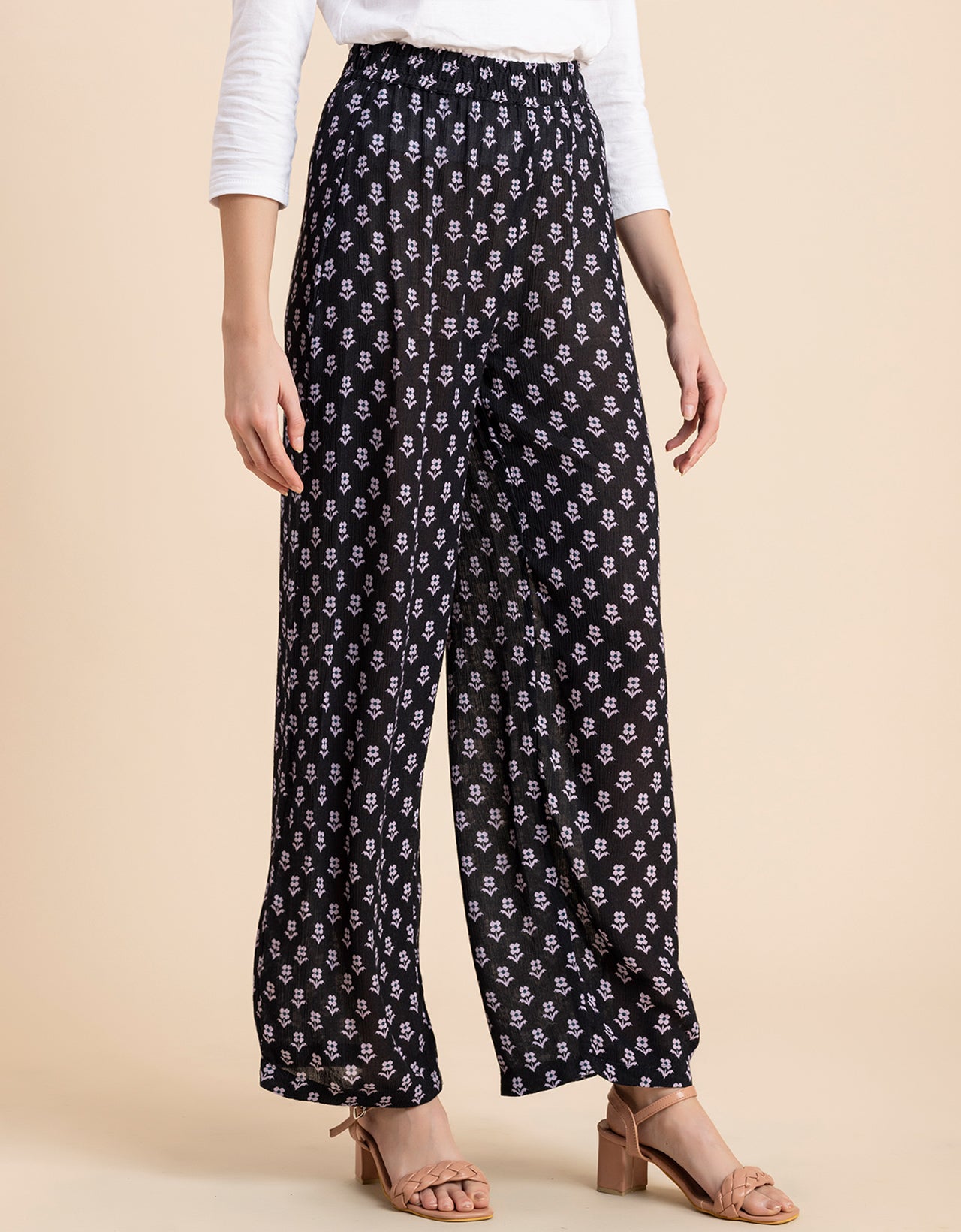 Wide Leg Printed Palazzo Pants