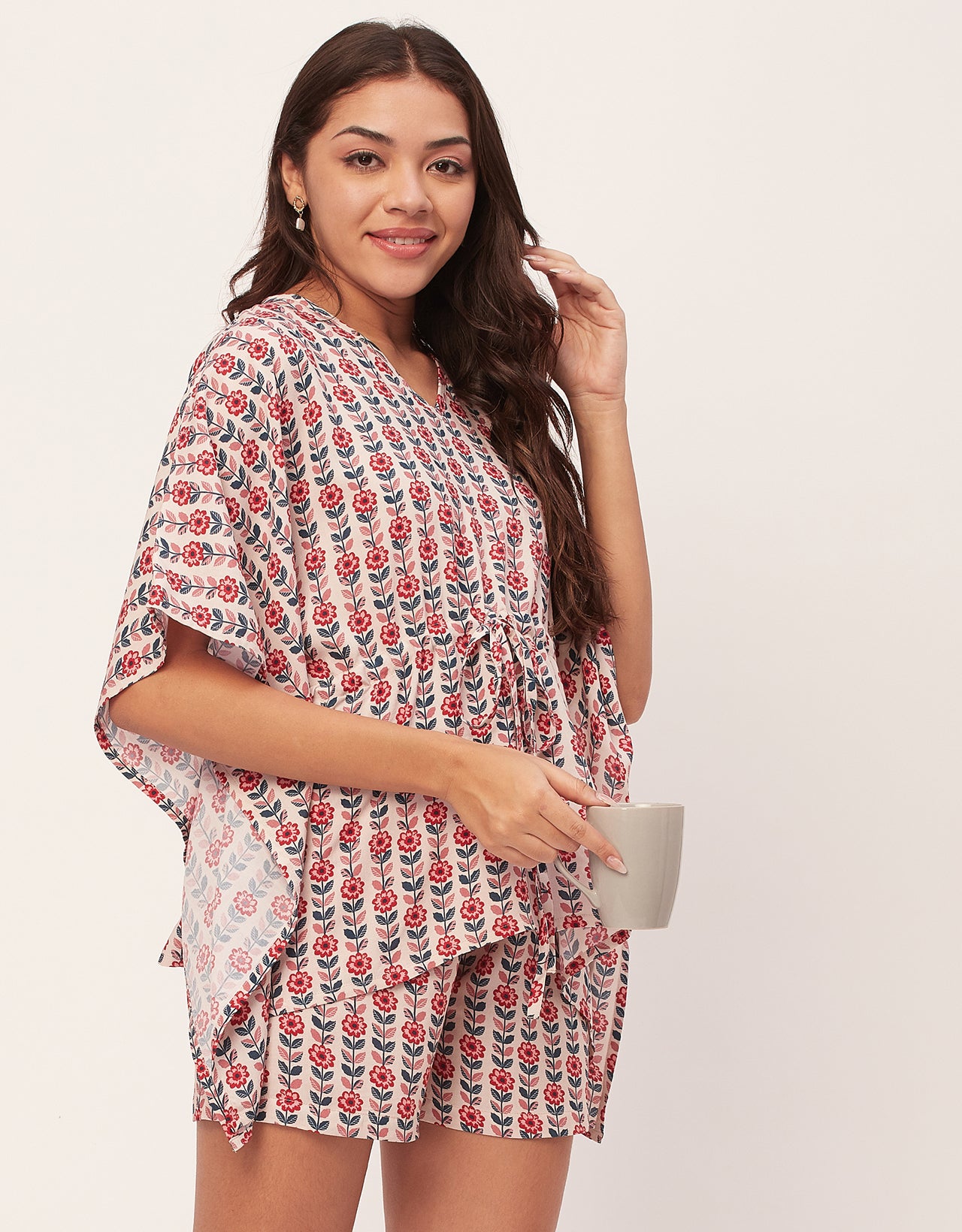 Printed Kaftan Shorts Set