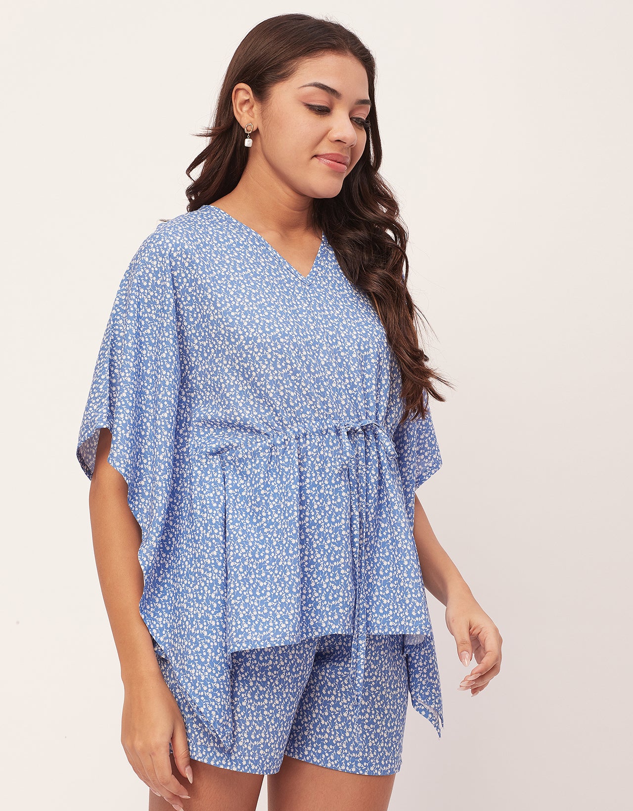 Printed Kaftan Shorts Set