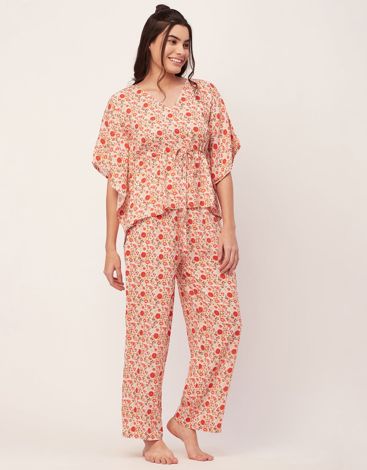 Printed Kaftan Top Set