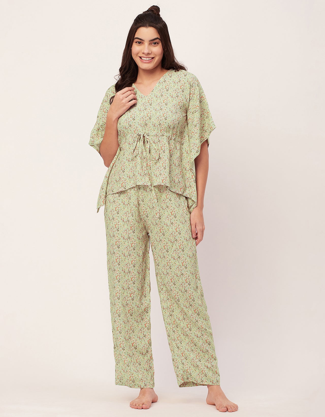 Printed Kaftan Top Set