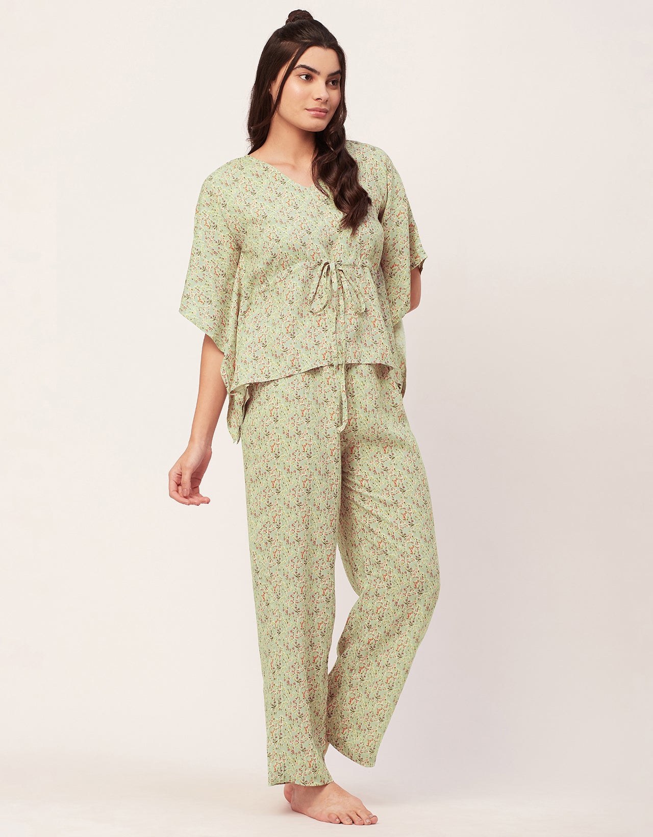 Printed Kaftan Top Set