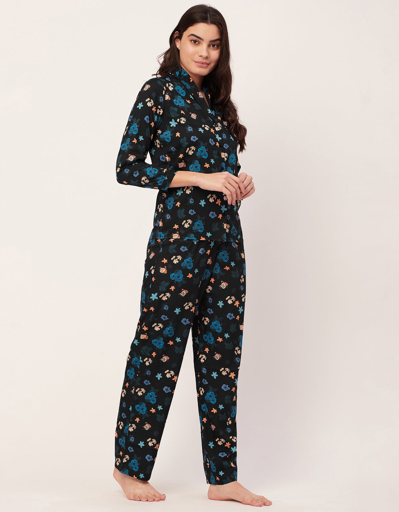 Printed Pajama Shirt Set