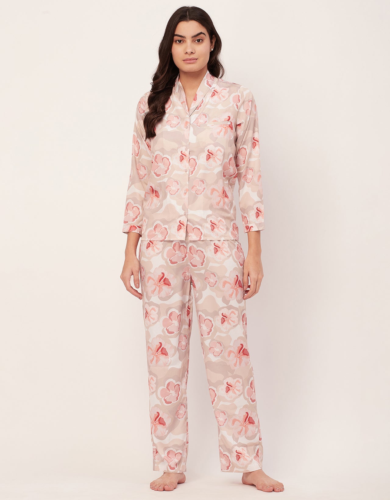 Printed Pajama Shirt Set