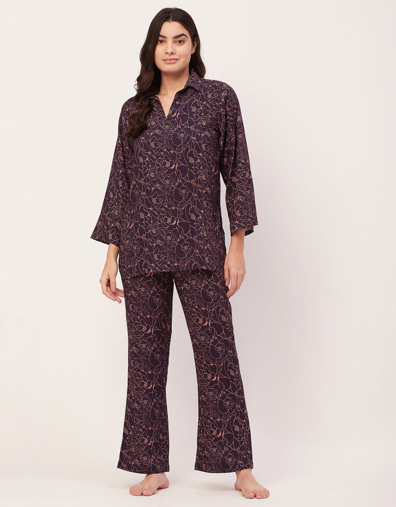 Night Suit, Printed Rayon