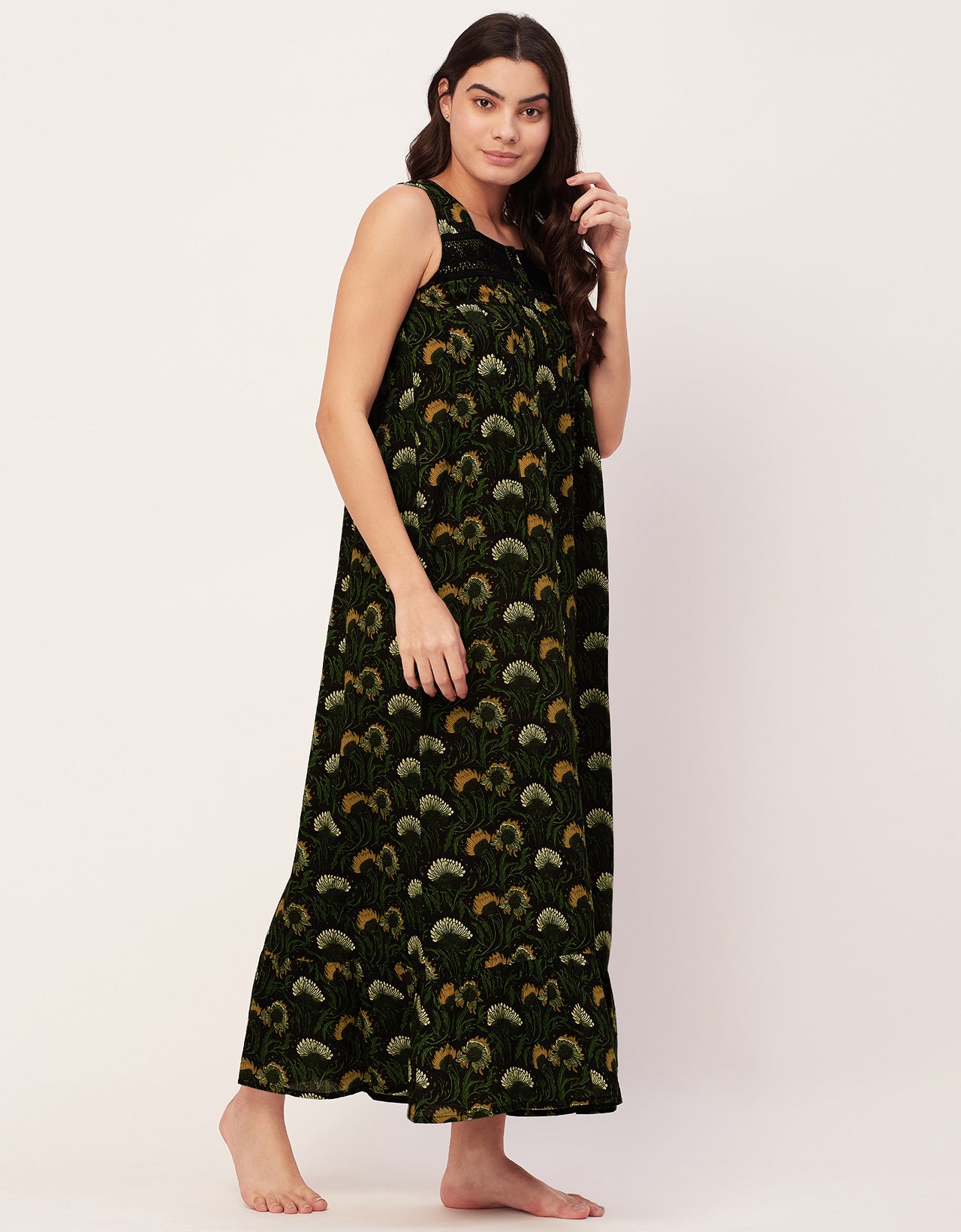 Sleeveless Nightdress, Printed