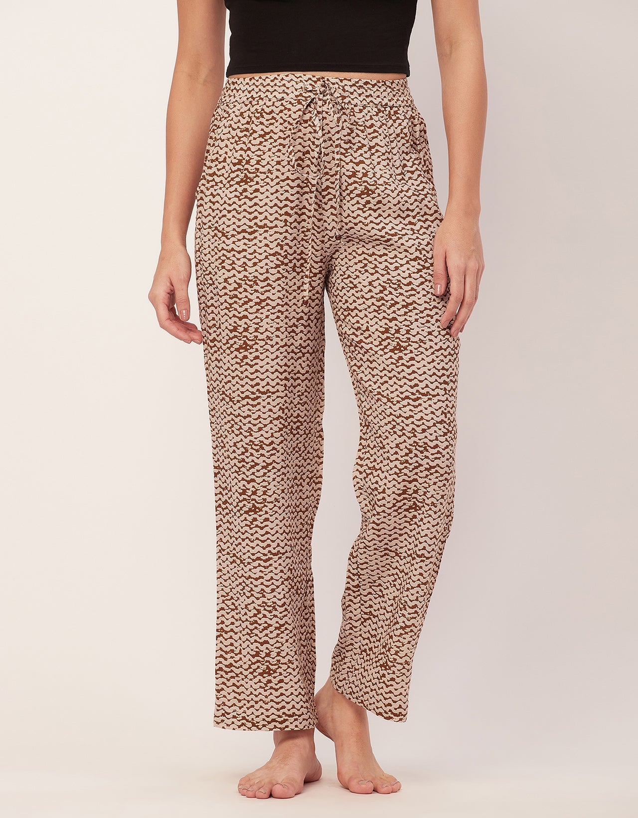 Elastic Waist Pajamas, Printed