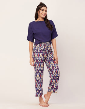 2 Pc Night Suit, Capri Pants