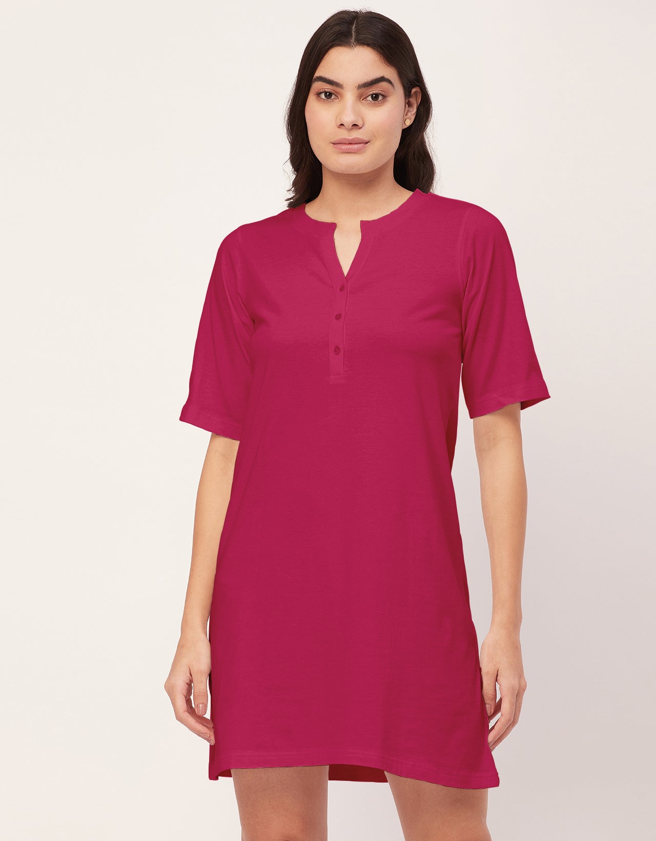 Solid Night Dress, Jersey