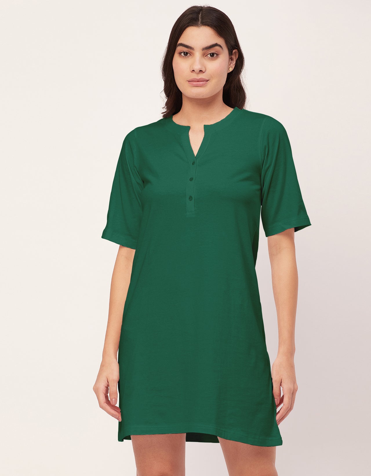 Solid Night Dress, Jersey