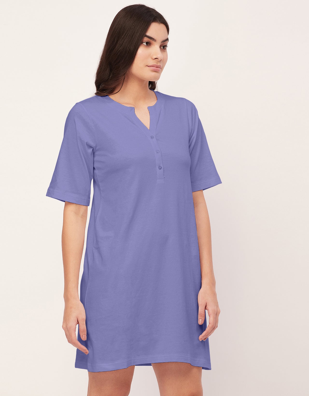 Solid Night Dress, Jersey