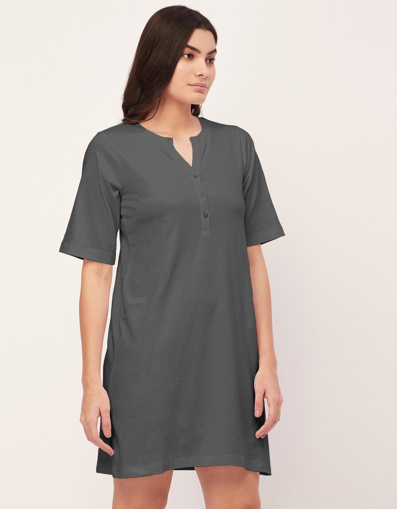 Solid Night Dress, Jersey