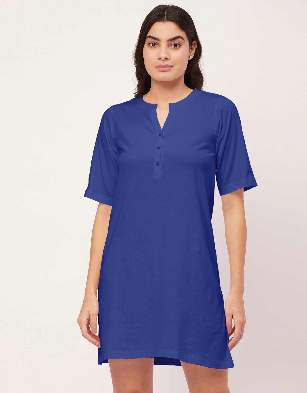 Solid Night Dress, Jersey