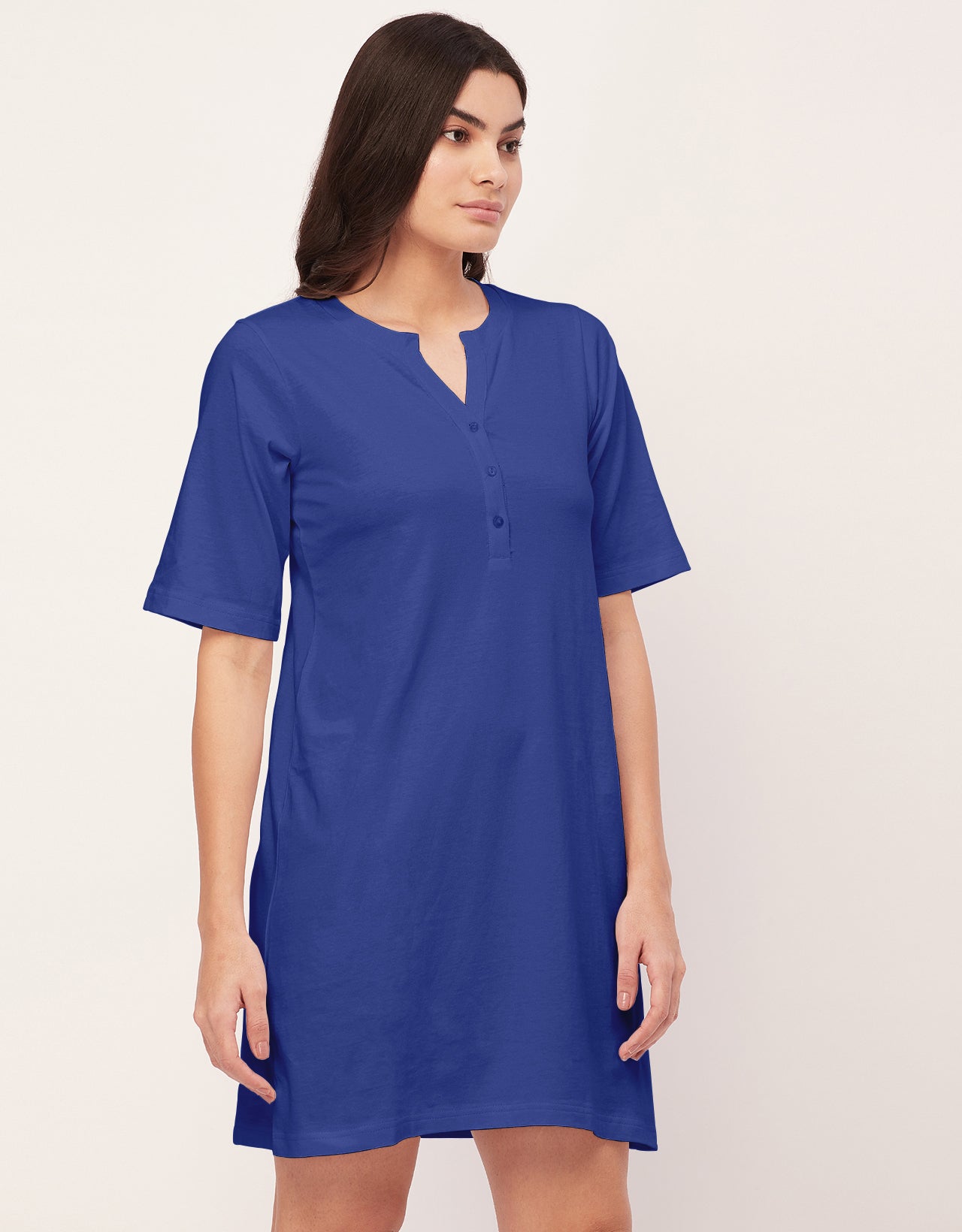 Solid Night Dress, Jersey