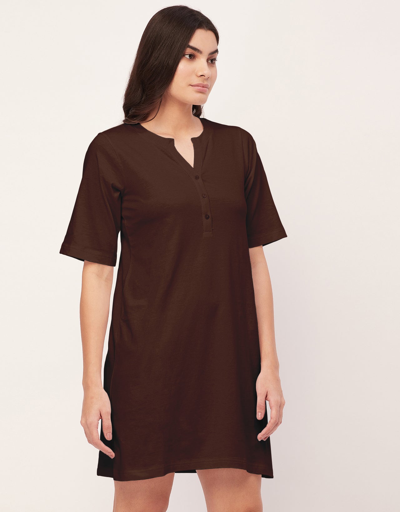 Solid Night Dress, Jersey