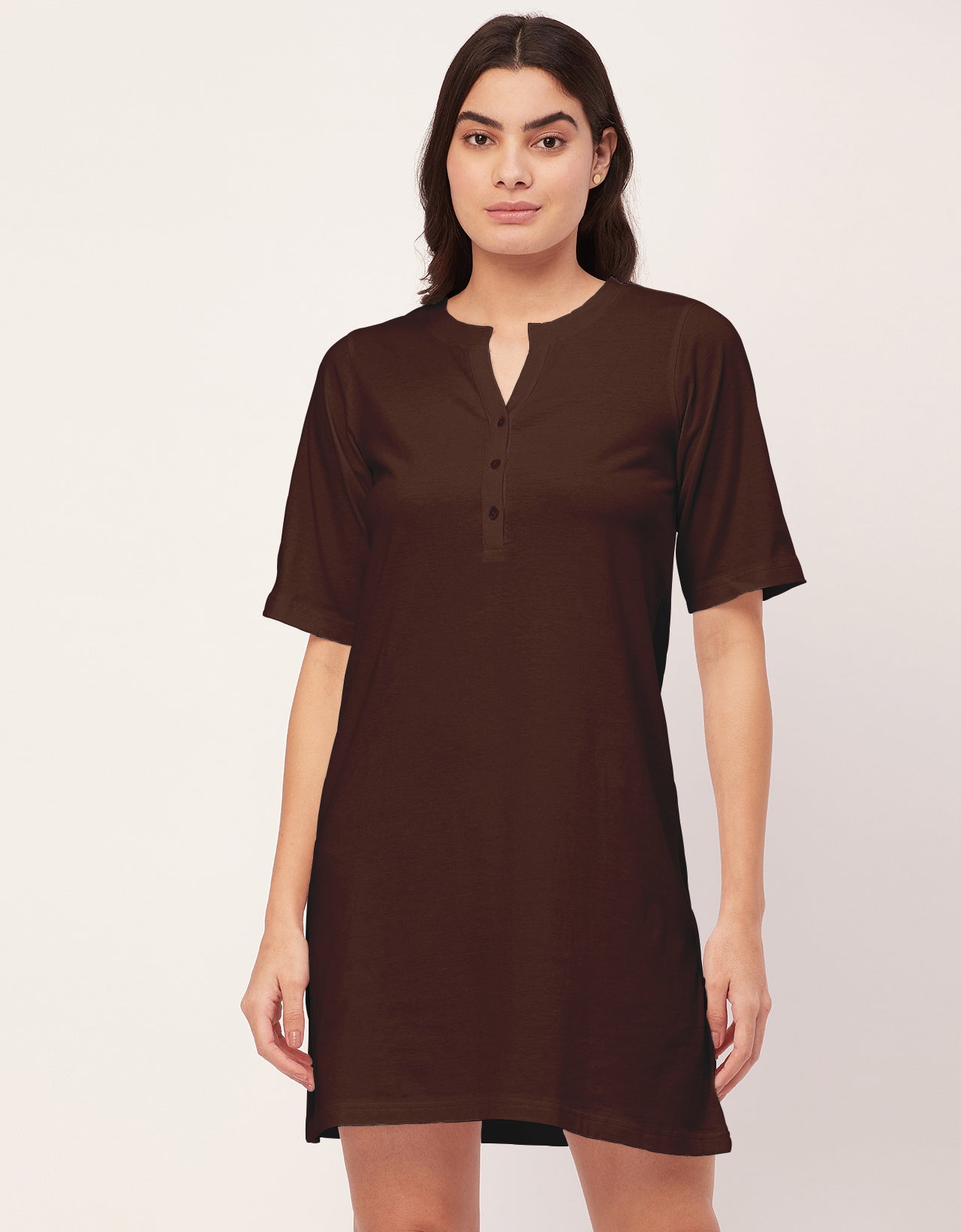 Solid Night Dress, Jersey