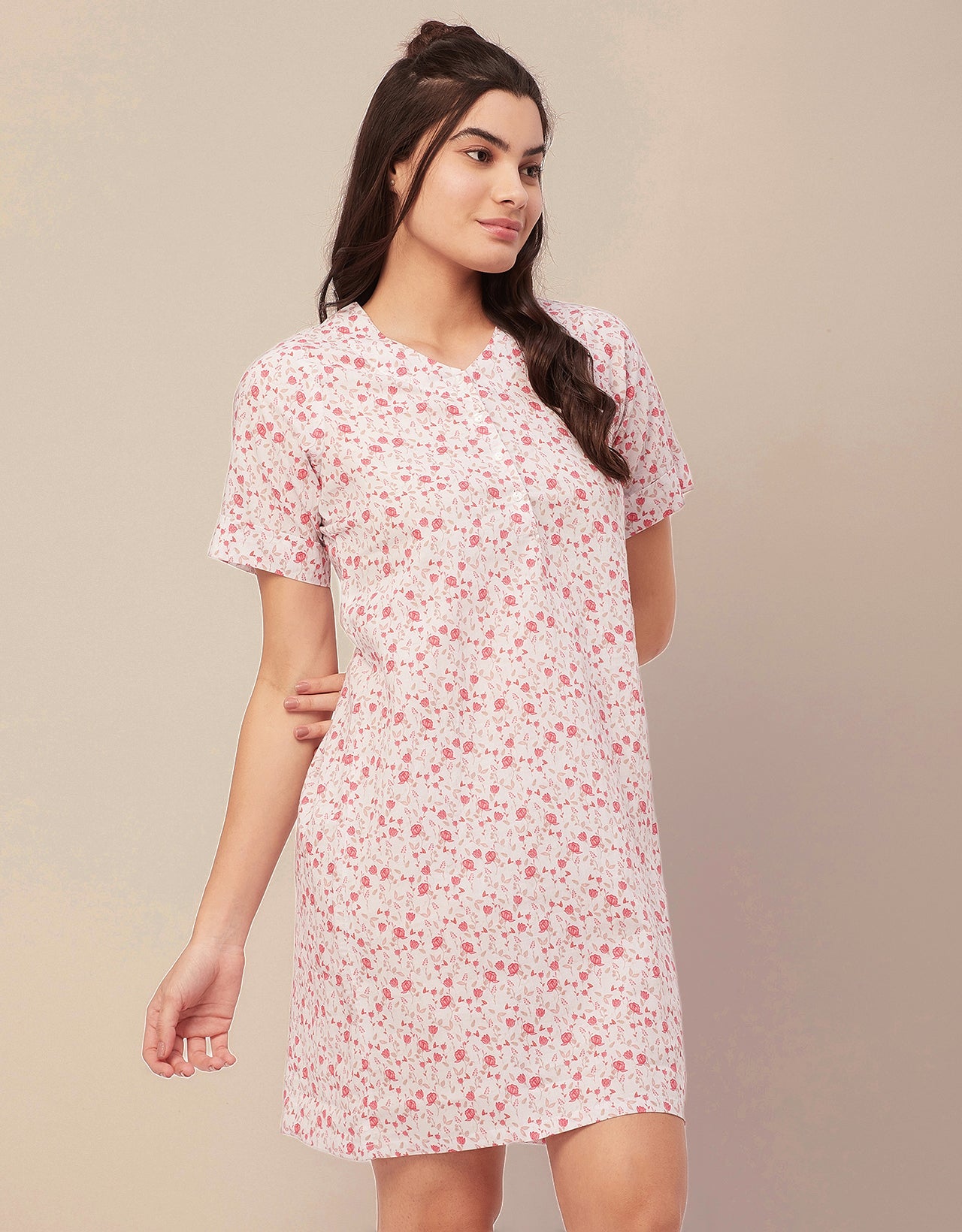 Printed Cotton Night Dress