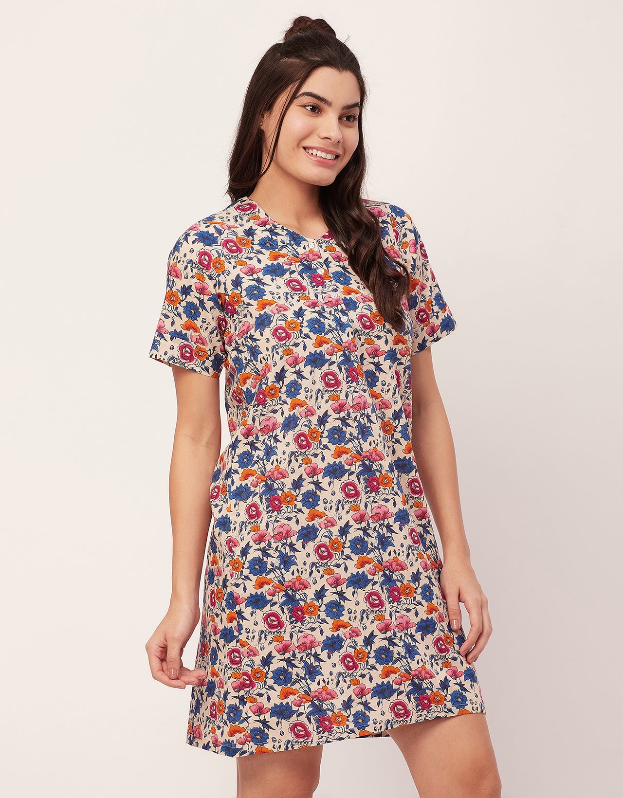 Printed Cotton Night Dress