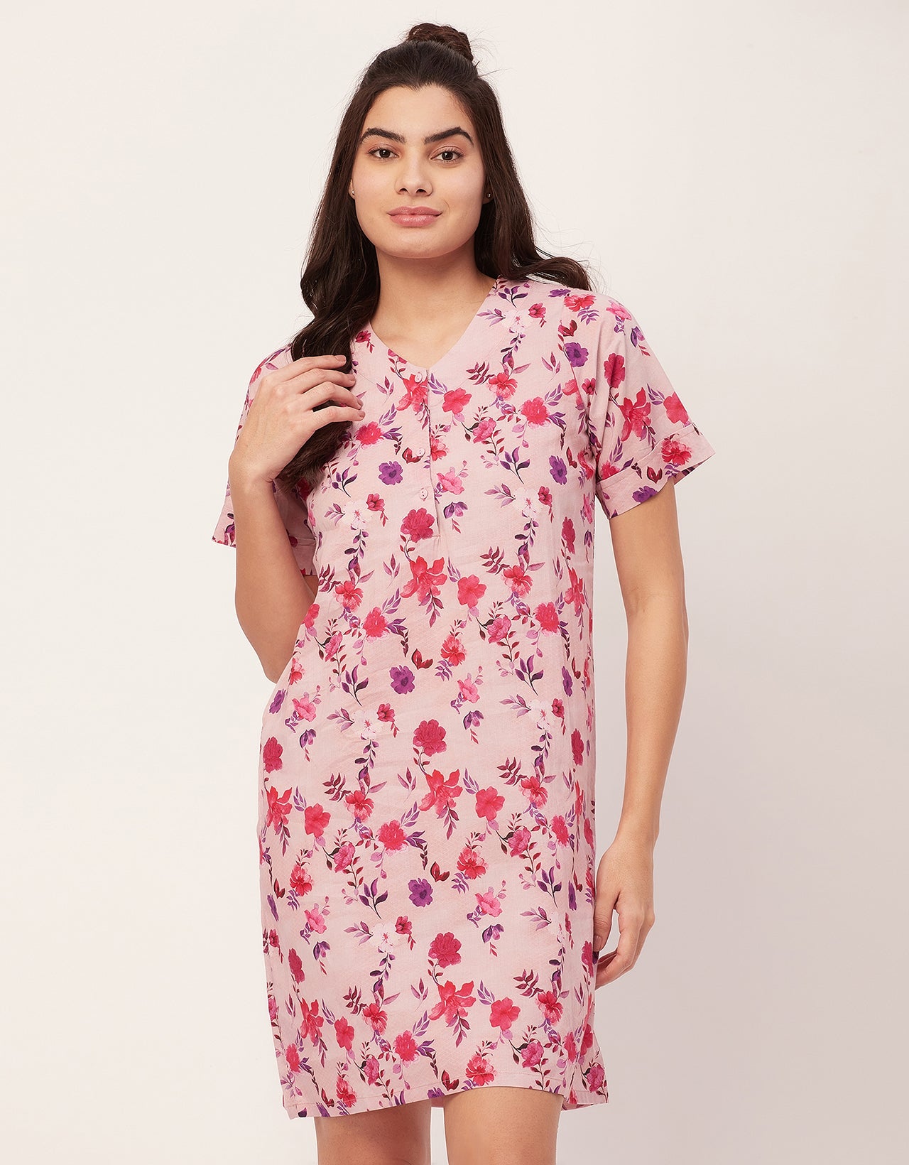 Printed Cotton Night Dress