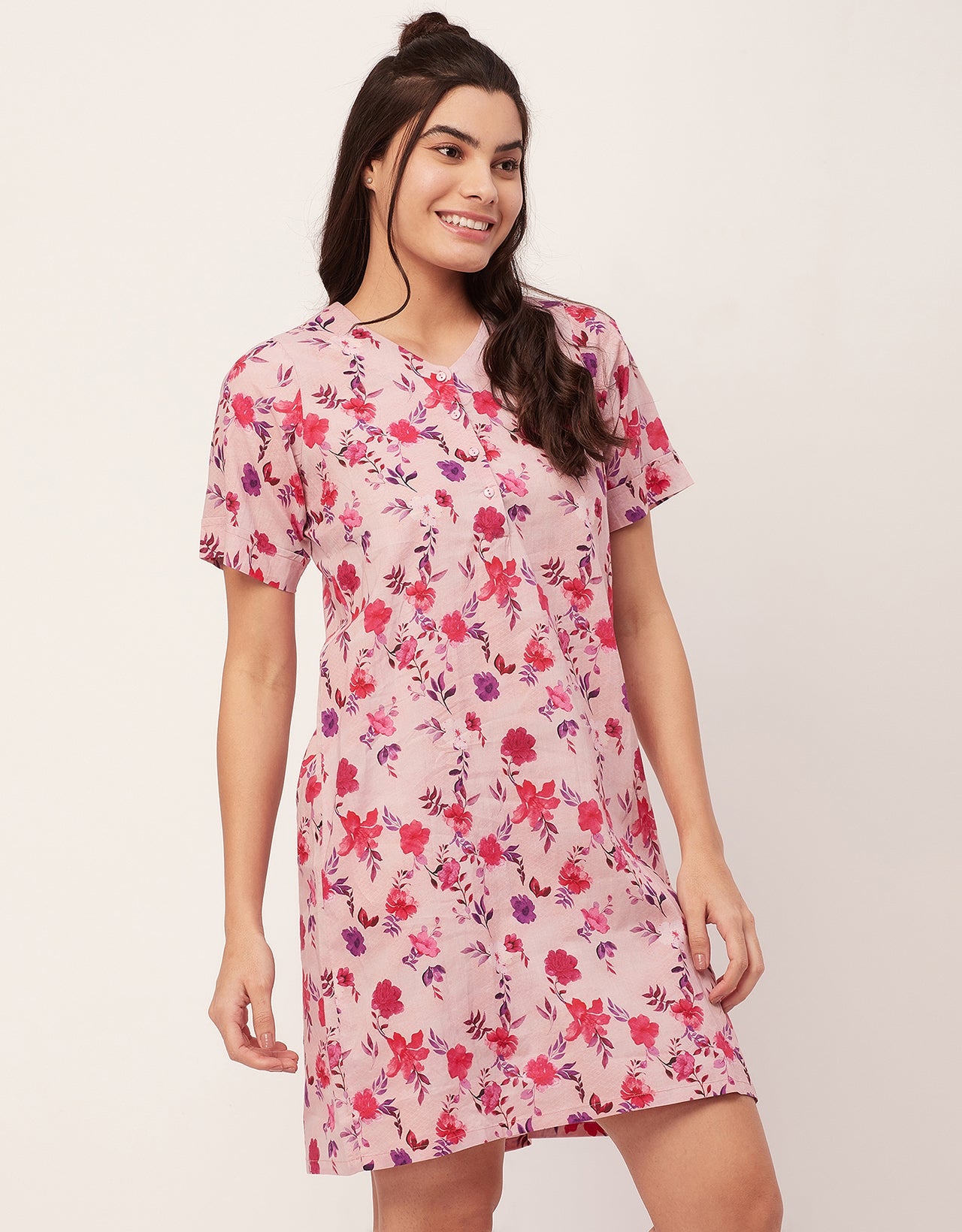 Printed Cotton Night Dress