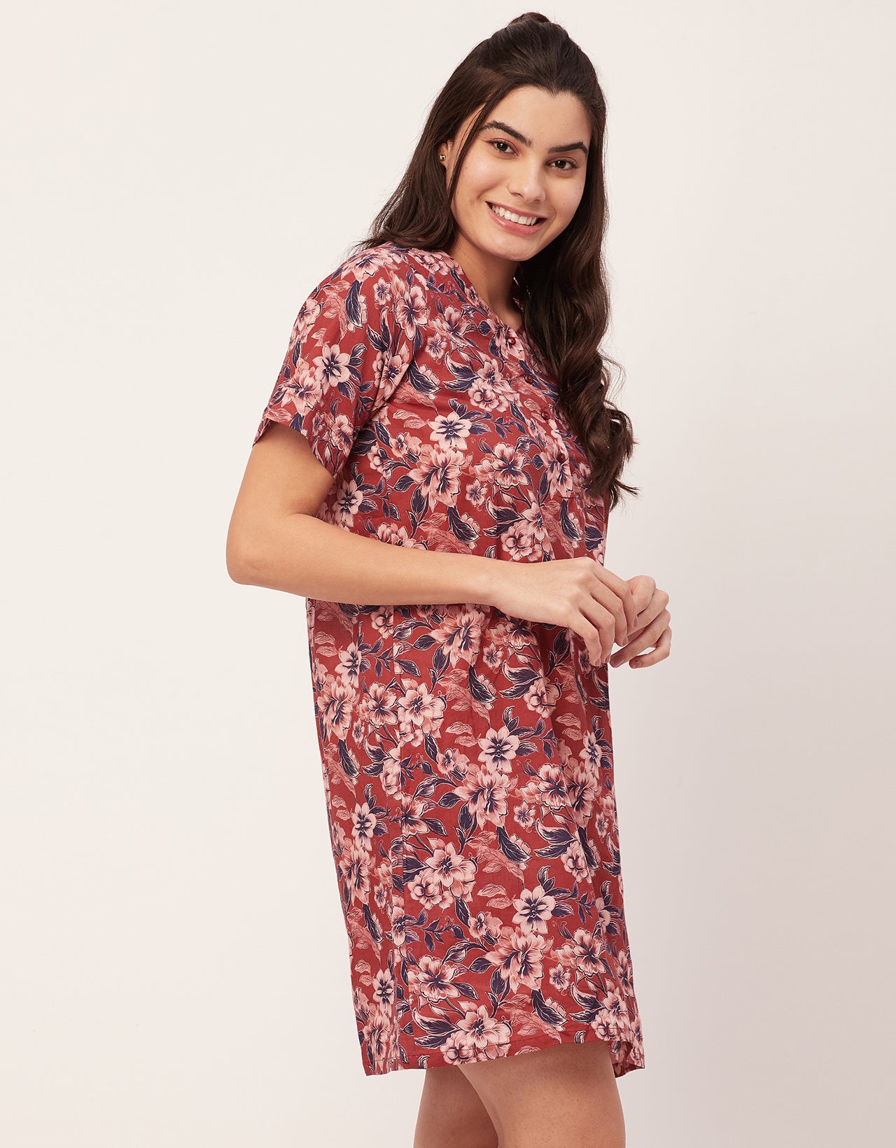 Printed Cotton Night Dress