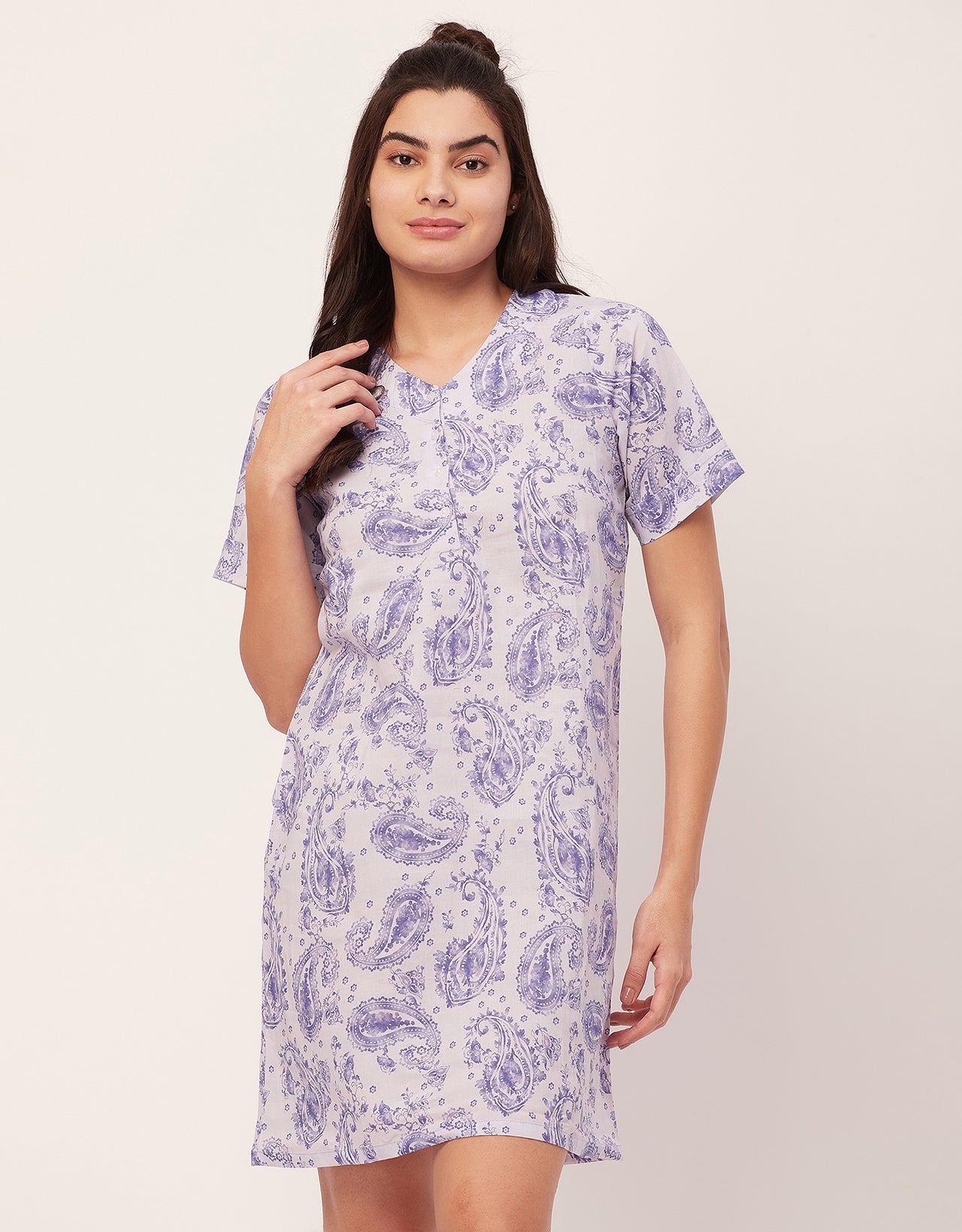 Printed Cotton Night Dress