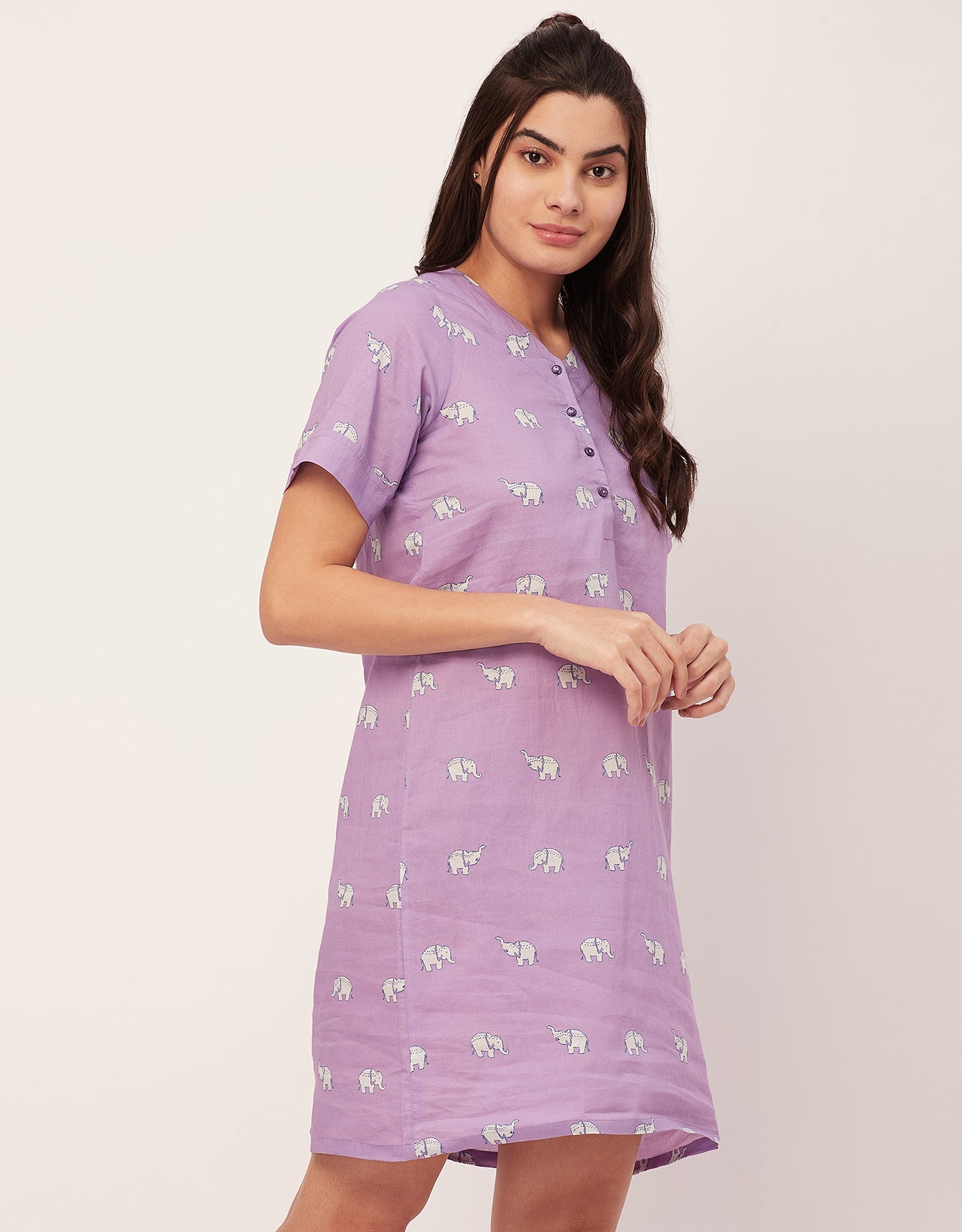 Printed Cotton Night Dress