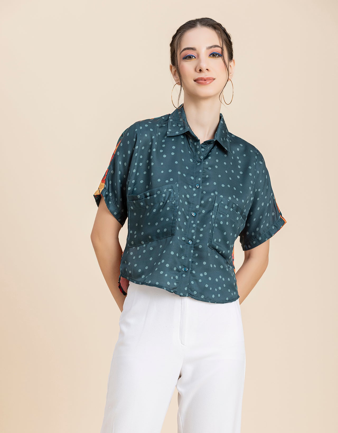 Printed Crop Shirt, Boho Style