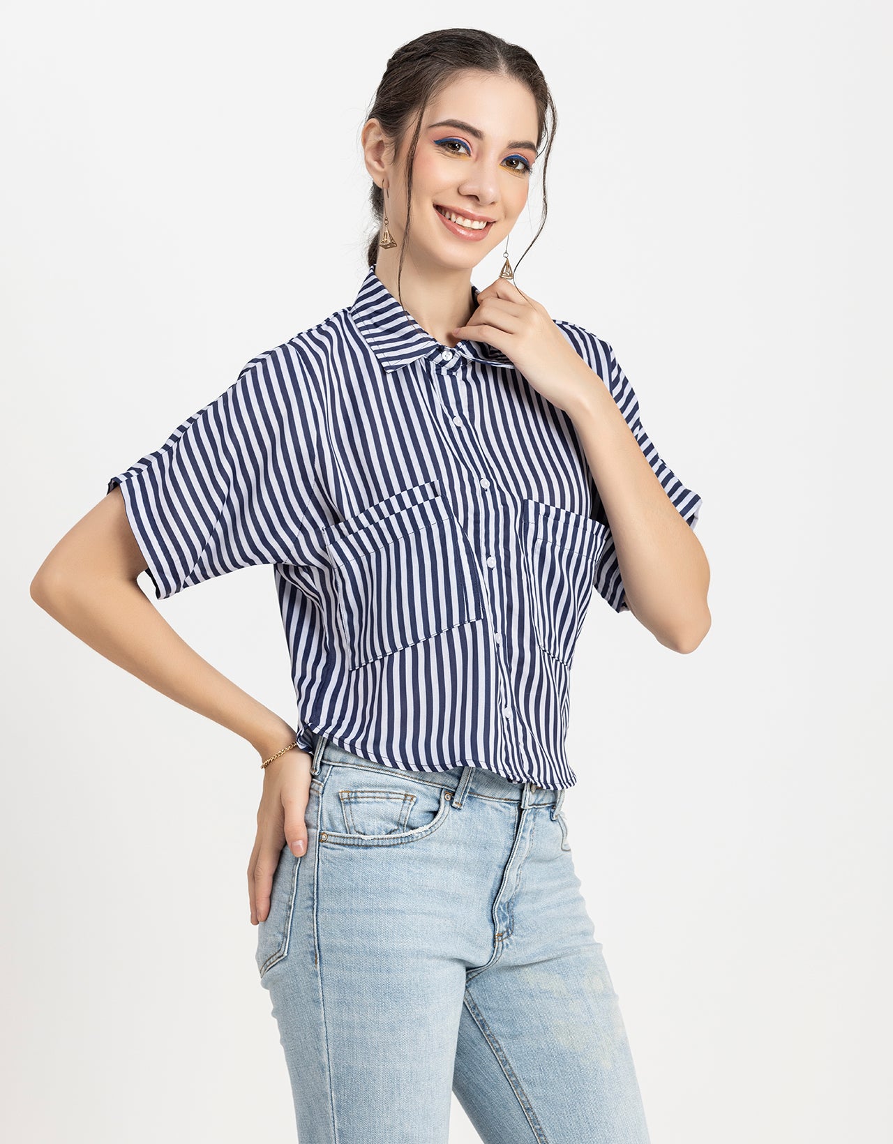 Printed Crop Shirt, Boho Style