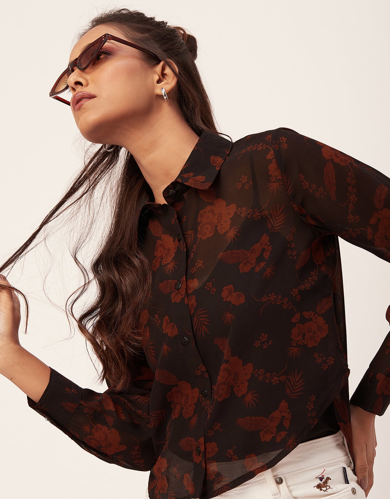 Collared Sheer Shirt