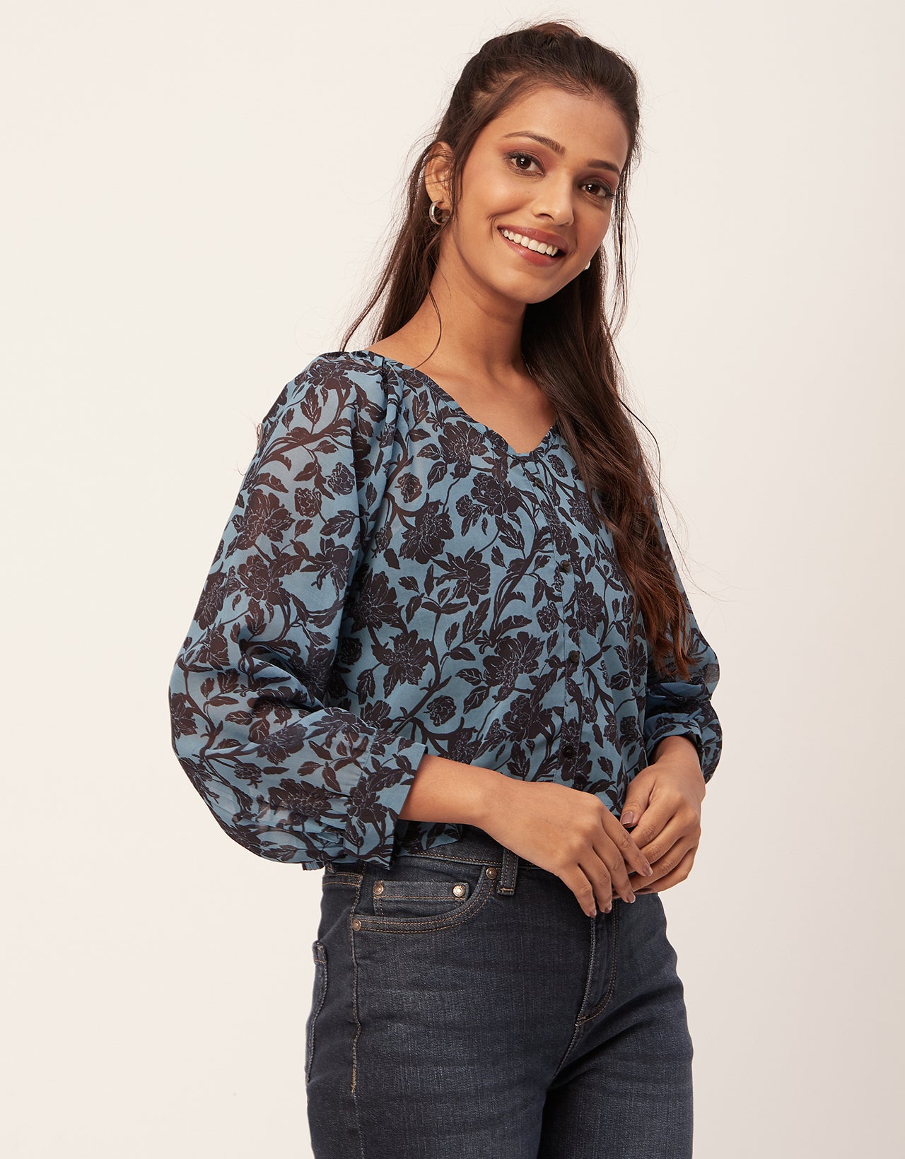 V-Neck Summer Tunic Shirt