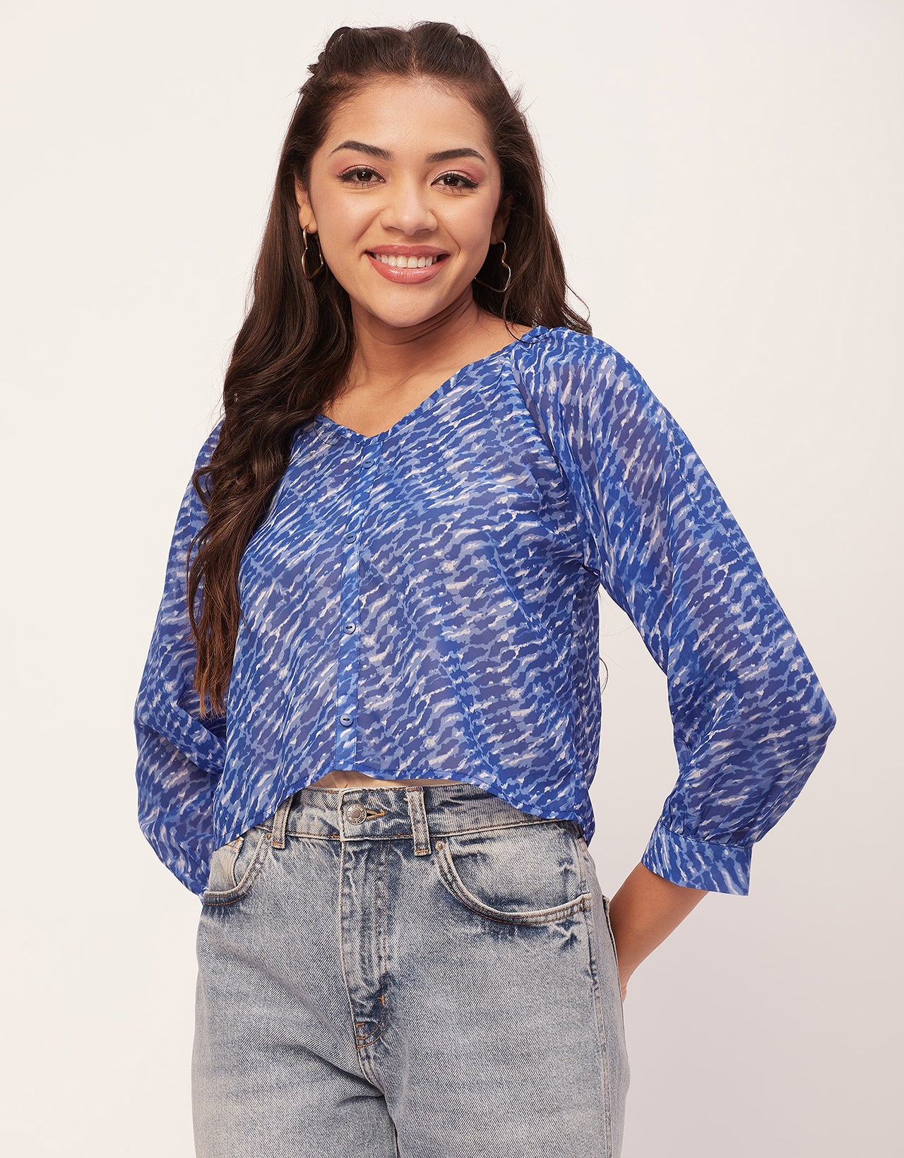 V-Neck Summer Tunic Shirt