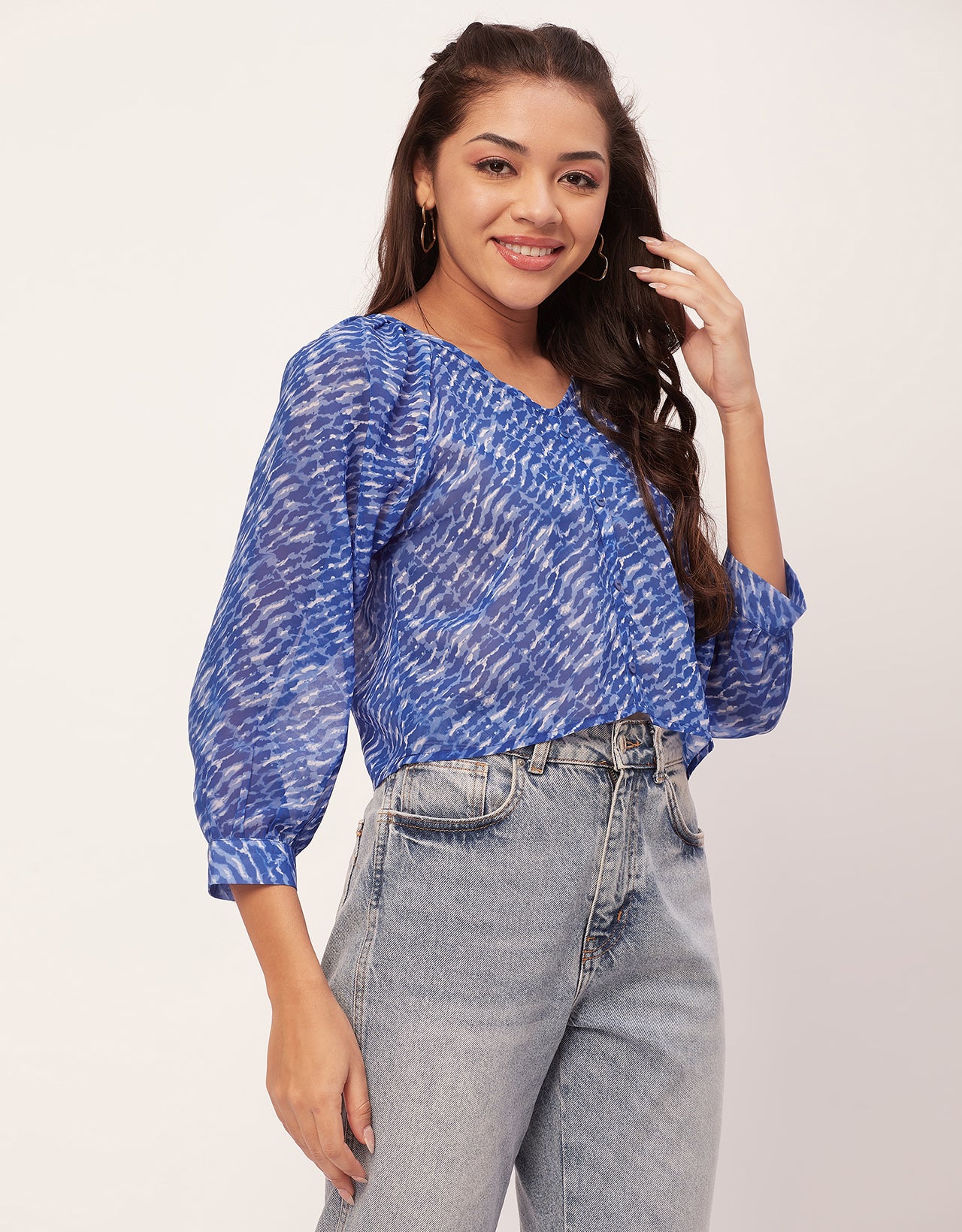 V-Neck Summer Tunic Shirt